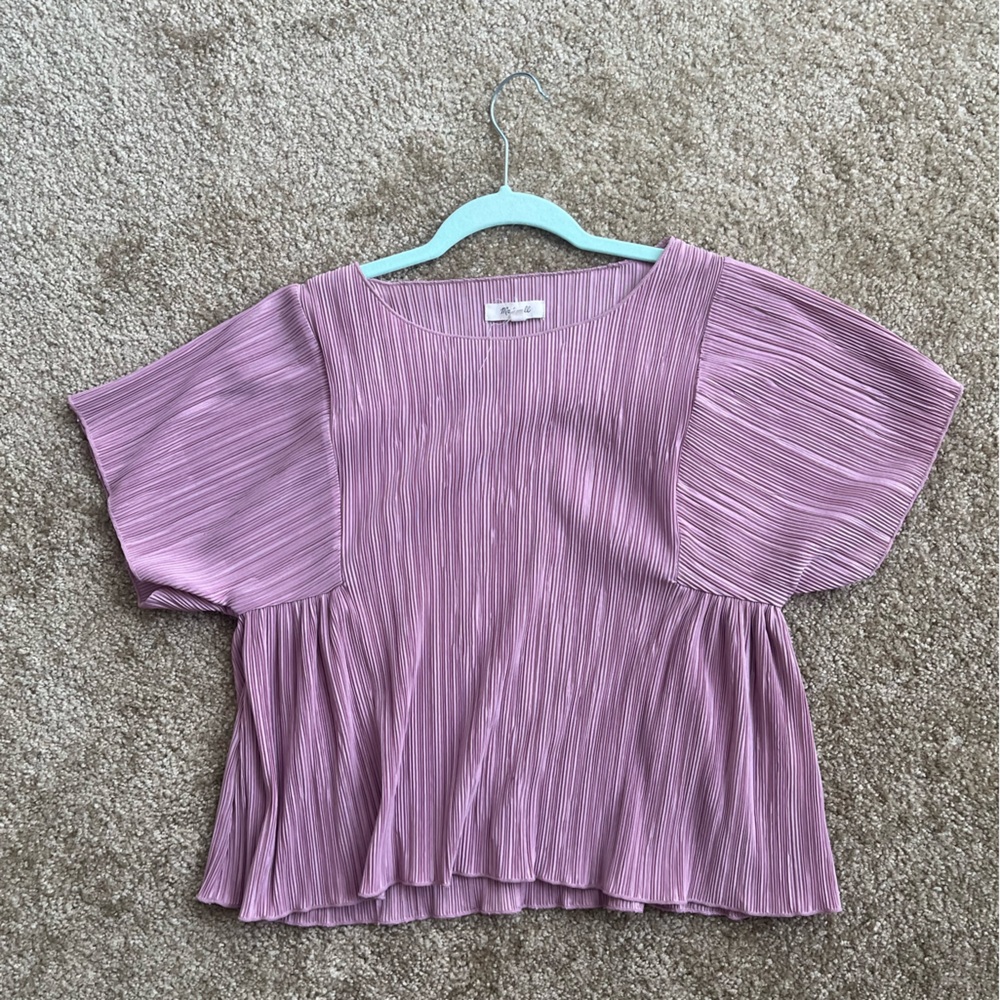 Pleated Madewell Flowy Blouse